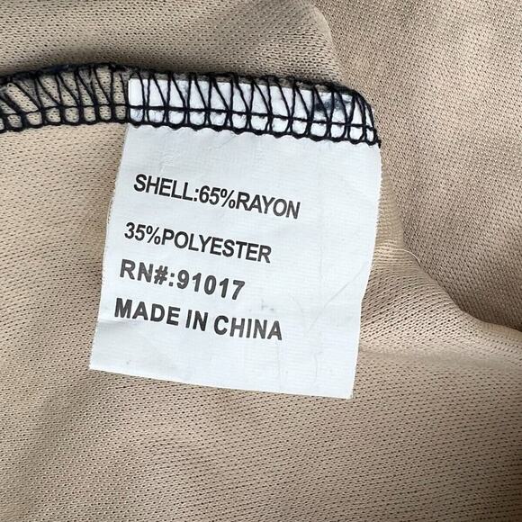 SOLITAIRE Large Navy Blue Lace‎ Overlay Tan Lined knee length skirt Ravi Khosla - Picture 4 of 7